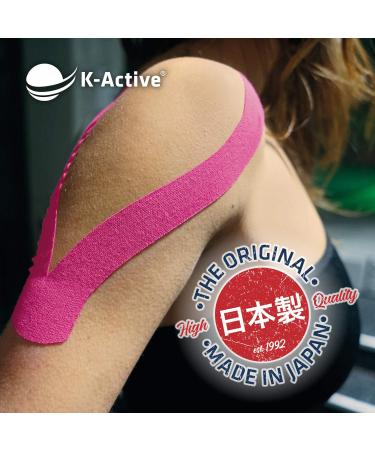 K-Active Tape Classic - Super Skin-Friendly Kinesiology Tape for Sports & Therapy | Waterproof | Extra Long 5cm x 5m - Pink K-Magenta - Buy Online on GoSupps.com