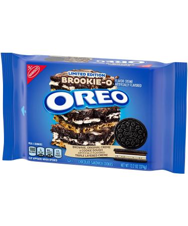 OREO Brookie-O Brownie & Cookie Dough Creme Chocolate Cookies 13.2 oz Limited Edition - Buy Online on GoSupps.com