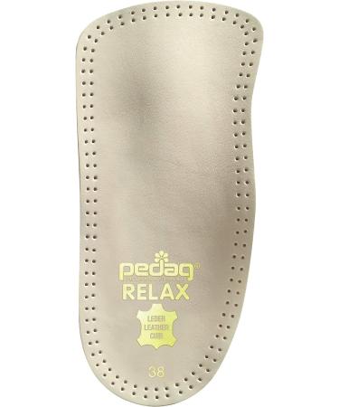 Pedag Relax Leather Insole | 3/4 Length | Arch Support, Metatarsal Pad | Tan | Women's 8 US / EU 38 - Buy Online on GoSupps.com
