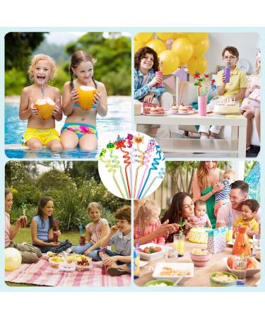 8Pcs Straw Reusable Sea Animal Straws for Sea Party Favors Plastic Ocean Creature Animal Drinking Straws Swirly Straws for Kids Sea Animal Party Decorations Supplies Ocean Themed Party Supplies - Buy Online on GoSupps.com