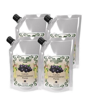 Vitaveggy Cassispuree 2x1kg Black-Johannis-Ribisel Fruit puree from Food-United Blackcurrant-Fruit-Puree for currant-cassis-ribisel juice-juice smoothie without aroma and preservatives (2)