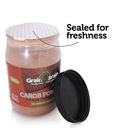 Grain Brain Natural Untoasted Carob Powder 18 oz - 1lb Pack | Premium Quality - Buy Online on GoSupps.com