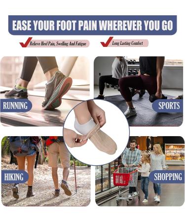 Silicone Heel Cups (8PCS) for Heel Pain Relief & Protection - Breathable Cushion for Plantar Fasciitis, Tendonitis, Spurs, & Cracked Heels - Unisex Heel Protectors - Buy Online on GoSupps.com