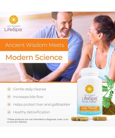 LifeSpa Whole Herbs Liver Repair | Liver Detox | Liver Cleanse and Repair | Health Supplements for Liver Health | Supports Liver and Gallbladder Detox | 90 Capsules | 475mg - Buy Online on GoSupps.com