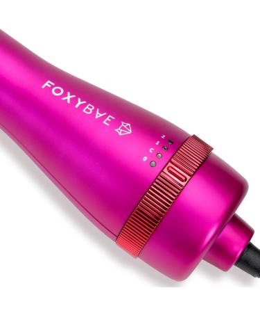 FoxyBae Blowout Brush Hair Dryer Set - 3-in-1 Hot Air Brush & Volumizer - Holiday Kit with Hair Primer & Sparkle Claw Clip - Perfect for International Shipping - Buy Online on GoSupps.com