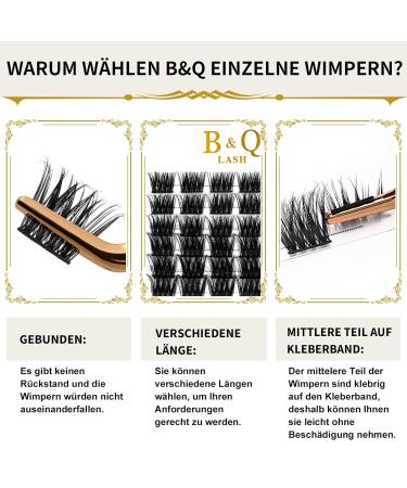 72 PCs B&Q DIY Individual Eyelashes - Reusable Wispy Fluffy Extensions for Beginners | D-10-16 Mix - Buy Online on GoSupps.com