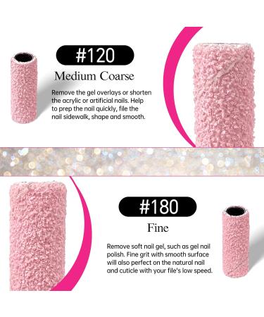Sanding Bands for Nail Drill - 50 Pcs Pink Medium Grit with 3.1MM Mandrel Bit Set for Acrylic & Gel Nails - International Shipping - Buy Online on GoSupps.com