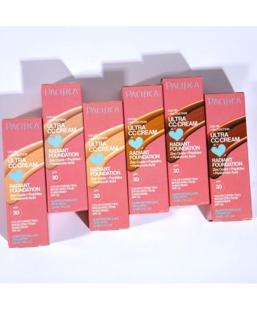 Pacifica Ultra CC Cream Radiant Foundation SPF 17 - Warm/Medium Medium Coverage Color Correcting Cream Dewy Finish Mineral SPF 1 oz - Buy Online on GoSupps.com