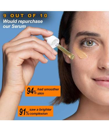 Vitamin C Serum with Hyaluronic Acid Retinol & Niacinamide Anti-Aging Reduce Fine Lines Dark Spots & Brighten Skin (1 oz - Buy Online on GoSupps.com