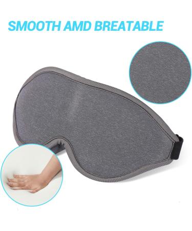 SeugSun 3D Contoured Sleep Mask - Ultra Soft Gray Eye Mask for Women and Men - Buy Online on GoSupps.com