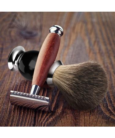 Grutti Razor Brush - Premium Soft Roof Hair Shaving Brush | Black Resin & Metal Handle | Ideal for Wet Shaving & Gift for Gentlemen - Buy Online on GoSupps.com