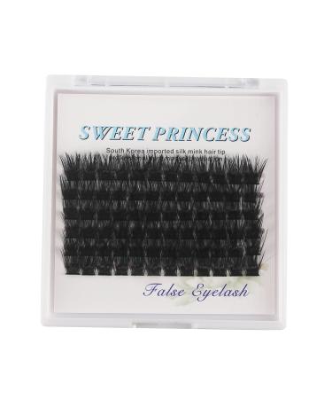Bodermincer 72 Cluster Bundles 3D Effect Glue Bonded Individual LashEyelash Extensions Natural Style (14MM)