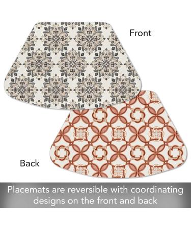 CounterArt Medallions Reversible Plastic Placemat 4 Pack - Made in USA | Easy Care & Flexible Design - Buy Online on GoSupps.com
