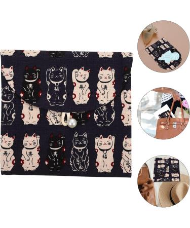 Ciieeo Lucky Cat Storage Pocket Holder - Blue Diaper Bag Insert for Breastfeeding & Travel | Japanese Cotton - Buy Online on GoSupps.com