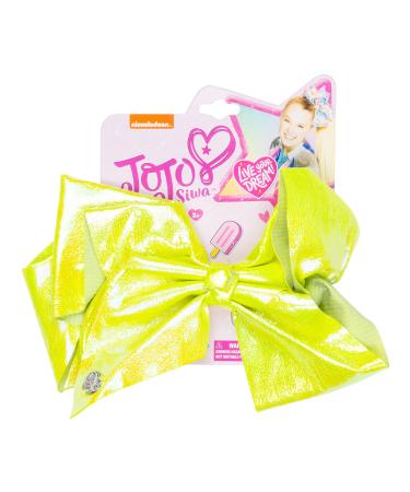 JoJo Siwa 7 Inch Large JOJO Bow with Metal Pin Barrette Clip On Card Ribbon Headpiece Hair Accessory for Little Girls  Teens - Jo Jo Big HairBow Signature Collection