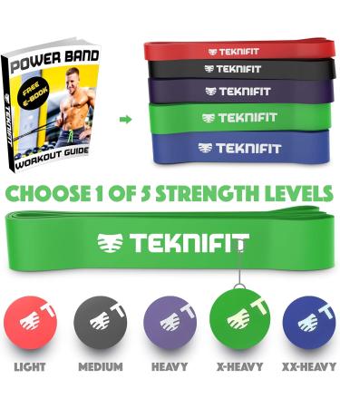 Teknifit X-Heavy Resistance Band for Full Body Workout - Home Fitness Solution + FREE Exercise Guide Download - Buy Online on GoSupps.com