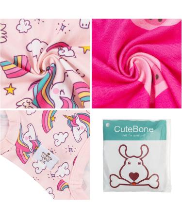 CuteBone 2-Pack Dog Shirts for Small Puppy & Cat, Breathable Summer Vest, Medium, Pig & Unicorn Print - Buy Online on GoSupps.com