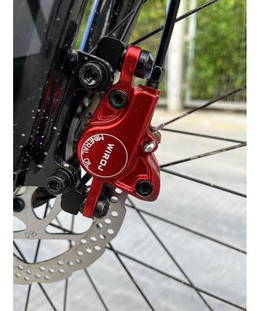 WIROJ Mountain Bike Hydraulic Disc Brake Set - Front & Rear Kit for MTB, e-Bike, Fat Bike - Red - Upgrade from Mechanical Disc Brake - Buy Online on GoSupps.com