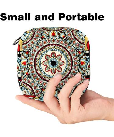 Stylish Portable Women's Binding Storage Bags for Menstrual Cups Pads & Tampons - Perfect for Teen Girls | Mandala & Psychedelic Henna Designs - Buy Online on GoSupps.com