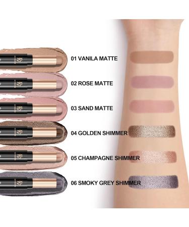 FV Long Lasting Cream Eyeshadow Stick - Waterproof High Pigmented Duo with Blender - Crease-Proof Natural Finish (02 Rose Matte - Buy Online on GoSupps.com