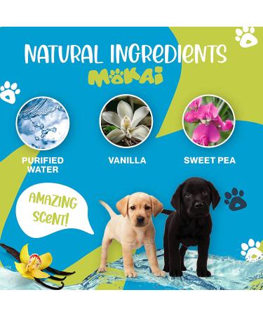 MOKAI Pet Cologne & Body Spray | Sweet Pea & Vanilla Scent | Deodorizes Skin & Coat | Long Lasting Freshness | For Dogs, Cats, Horses & Ferrets | 8oz - Buy Online on GoSupps.com