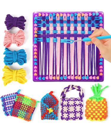 DAI Weaving Loom Kit for Kids and Adults - Potholder Loops Toys - Beginners Knitting Set with Metal Crochet Hooks - Ages 6-12 - Buy Online on GoSupps.com