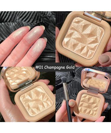 Shefave Highlighter Palette in Champagne Gold - Highly Pigmented Shimmer Colors for Long-Lasting, Lightweight Makeup - 40.00g (Pack of 1) - Buy Online on GoSupps.com