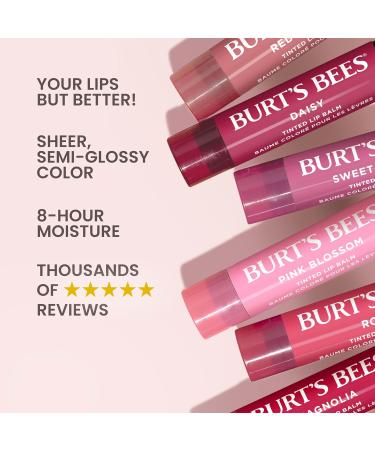 Burt's Bees Lip Tint Balm for Valentine's Day with Long Lasting 2 in 1 Duo Tinted Balm Formula Color Infused with Hydrating Shea Butter for a Natural Looking Buildable Finish Hibiscus (1-Pack) - Buy Online on GoSupps.com