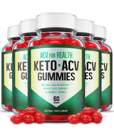 (5 Pack) Acv for Health Keto Gummies - Official Formula Vegan - Acv for Health Keto Gummies for Weight Shark Loss Tank ACV for Health Gummies Apple Cider Vinegar Vitamin B12 Vitamin B6 (300 Gummies)