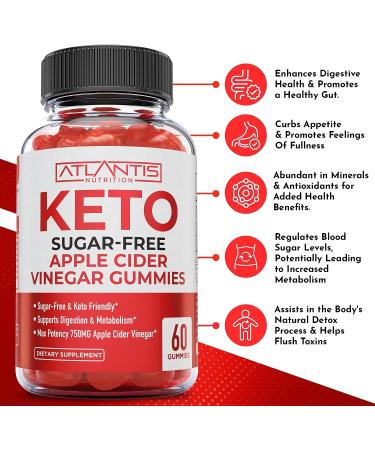 Sugar-Free Keto ACV Gummies for Weight Loss | 750MG ACV | Supports Digestion, Advanced Weight Loss, Detox & Cleansing | 60 Gummies - Buy Online on GoSupps.com