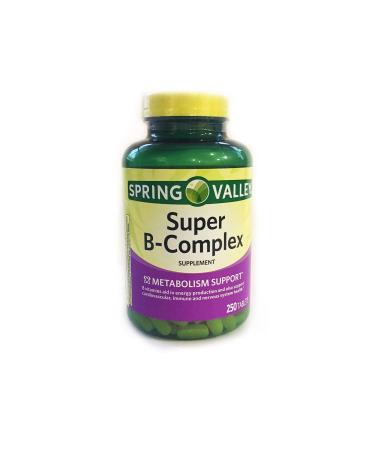 Spring Valley Super B-Complex, Metabolism Support, 250 Tablets