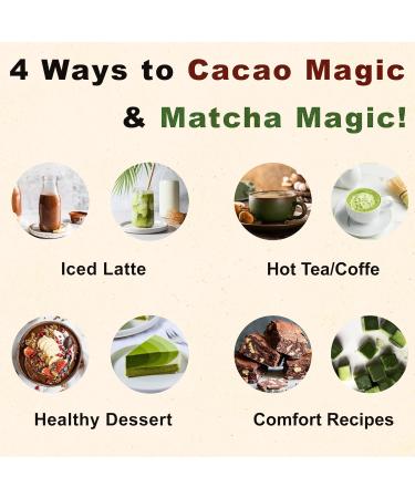 MegaPlants Cacao Magic & Matcha Magic (50 Servings) | Superfood 5 Mushroom Powder Blend for Focus Clarity & Energy | USDA Organic - Buy Online on GoSupps.com