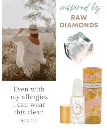 Diamond Perfume Oil Roll-On by Sage- 1/8 oz Vegan & Cruelty-Free Subtle Scent Sandalwood White Amber Musk Diamond 1/8 Oz Perfume Oil Roll-On - Buy Online on GoSupps.com