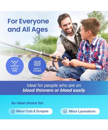 Lite Stop Bleeding Bandage - Calcium Alginate Wound Dressing (2-inch Square Box of 10) | First Aid Hemostatic Gauze for Effective Blood Clotting - Buy Online on GoSupps.com