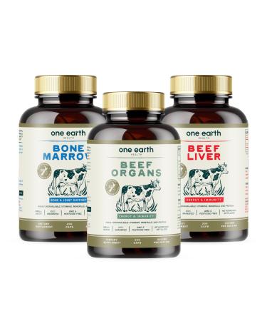 One Earth Health Super Combo Bundle - Beef Organs Bone Marrow and Liver. New Zealand Grass Fed and Finished