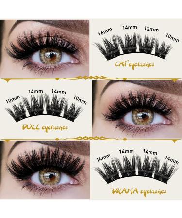 D-16mm Cluster Lashes | 72 Soft Wispy Clusters for DIY Eyelash Extensions at Home - B&Q - Buy Online on GoSupps.com