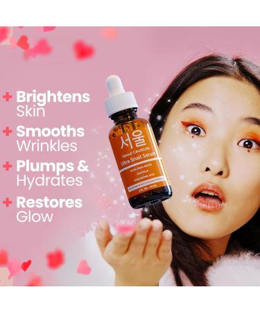 Korean Skin Care Set - Snail Mucin Glow Kit Contains Snail Hyaluronic Acid Serum + Snail Turmeric Mask + Snail Eye Cream + Snail Face Cream Moisturizer - Buy Online on GoSupps.com