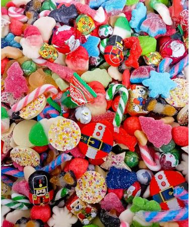 Large Festive Treats Pouch of Christmas Jelly Sweets Chocolate Pick N Mix and Mini Candy Canes - Christmas Sweets Pick & Mix full of Retro Xmas Pick N Mix Jelly Candy Chocolate Sweets & Candy Canes - Buy Online on GoSupps.com