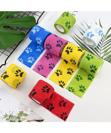 Twirush 12 Rolls Self-Adhesive Bandage for Pets & Humans | Waterproof Elastic Tape | Multifunctional Hand Tear Wrap (5cm x 4.5m) - International Shipping Available - Buy Online on GoSupps.com