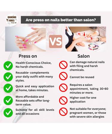 #French Tip# Handmade Press-On Nails Salon-Quality Acrylic Nails 10PC Medium Coffin Reusable Manicure by SPARKLYGIFTS (Nude S) - Buy Online on GoSupps.com