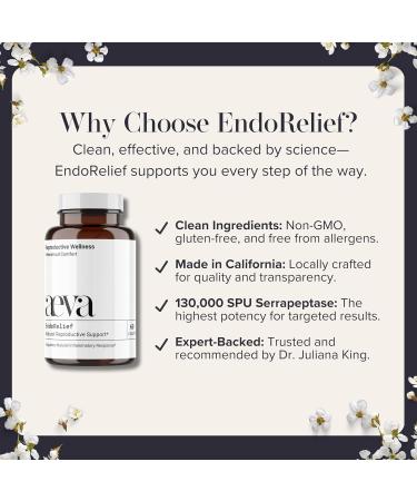 Aeva EndoRelief Serrapeptase-Powered Reproductive Support for Period Discomfort Hormonal Balance & Healthy Tissue Response Functional Medicine Formula for Women Made in California - Buy Online on GoSupps.com