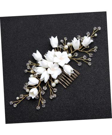 Housoutil Bride Headpieces for Wedding Bride Insert Comb Wedding Headpiece Diamond Headpiece Bridal Headpiece Wedding Diamond Comb Jewelry Comb Bride White Hairpin The Flowers Miss - Buy Online on GoSupps.com