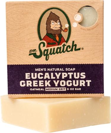 Dr. Squatch All Natural Bar Soap for Men with Medium Grit  Eucalyptus Eucalyptus 5 Ounce (Pack of 1)