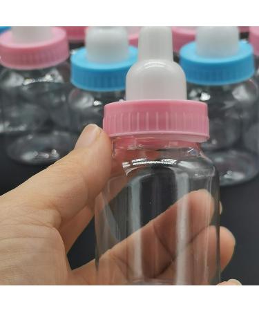 24 Lucas Shops Bottles with Removable Pink Tops - Ideal for Baby Showers, Parties, and Favors | 3.5 x 1.60 Inch - Buy Online on GoSupps.com