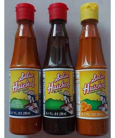 SALSA HUICHOL VARIETY PACK (3 PACK) HOT, HABANERA, AND NEGRA - Buy Online on GoSupps.com