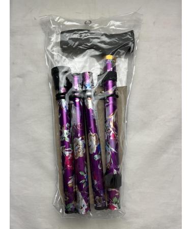 BeGrit Folding Walking Stick for Women - Adjustable & Lightweight Mobility Aid in Purple - Buy Online on GoSupps.com