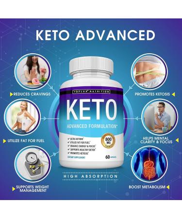 Toplux Keto Pills - Natural Ketosis Support for Energy & Focus | Ketogenic Diet Supplement Perfect for Men & Women | 60 Capsules - Buy Online on GoSupps.com