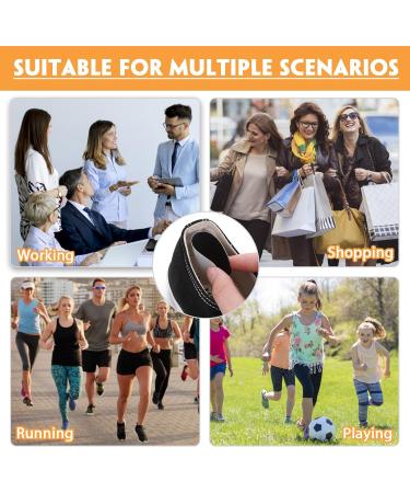 4 Pairs Self-Adhesive Shoe Heel Repair Kit for Kids - Black Patch Inserts for Sneakers - Big & Small Pieces Included - Buy Online on GoSupps.com