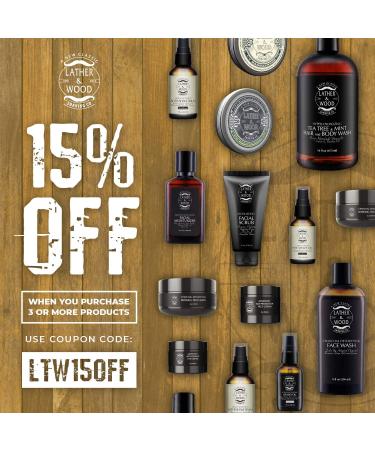 Lather & Wood Sandalwood Shaving Soap - Luxury Tallow Cream for Wet Shaving - 4.6 oz - Buy Online on GoSupps.com