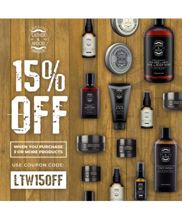 Lather & Wood Bay Rum Aftershave Balm - Soothing Aftershave Lotion and Cologne - Buy Online on GoSupps.com